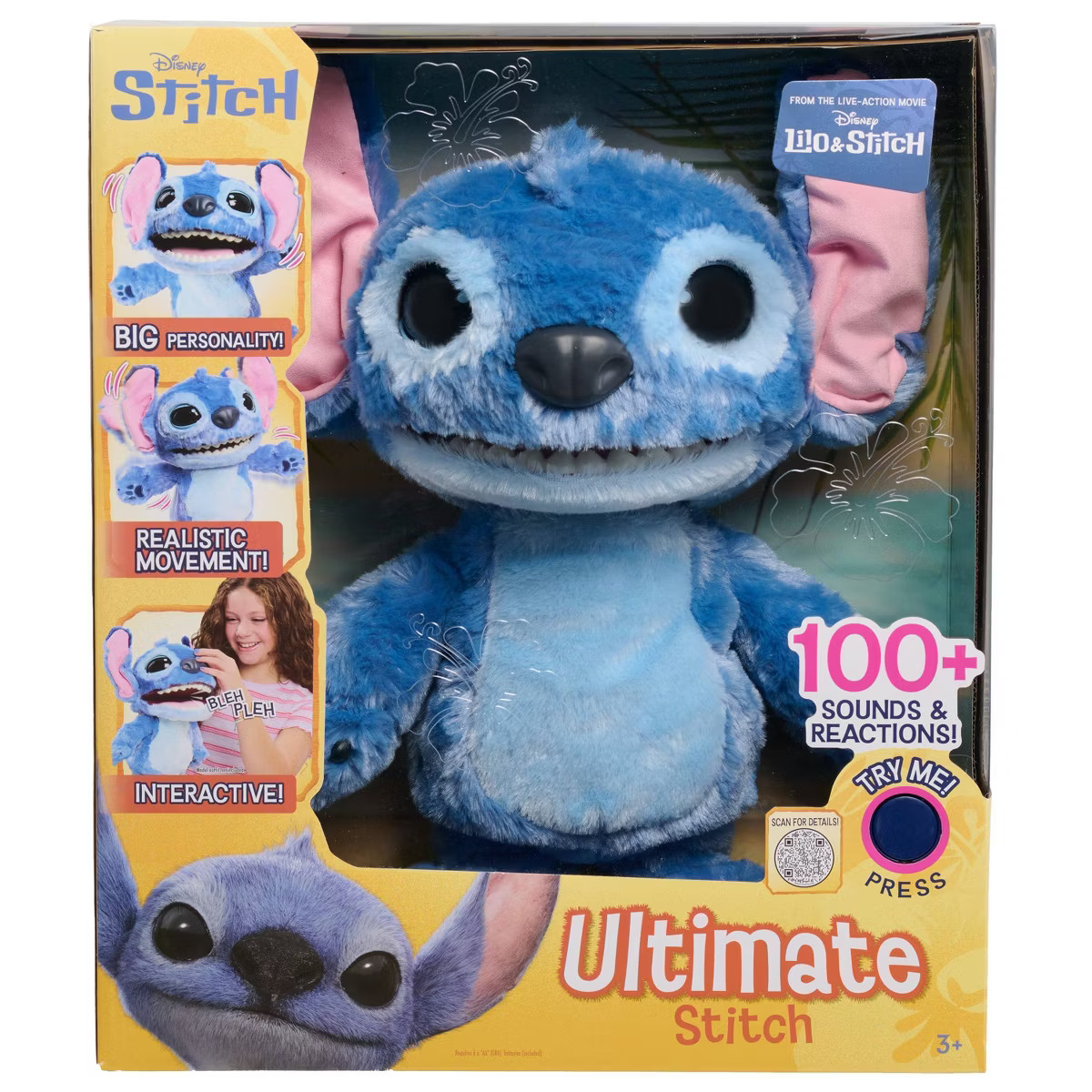 Disney Lilo & Stitch Ultimate Animatronic Plush: Polyester Stuffed Character Doll, 14.75" Height | Target
