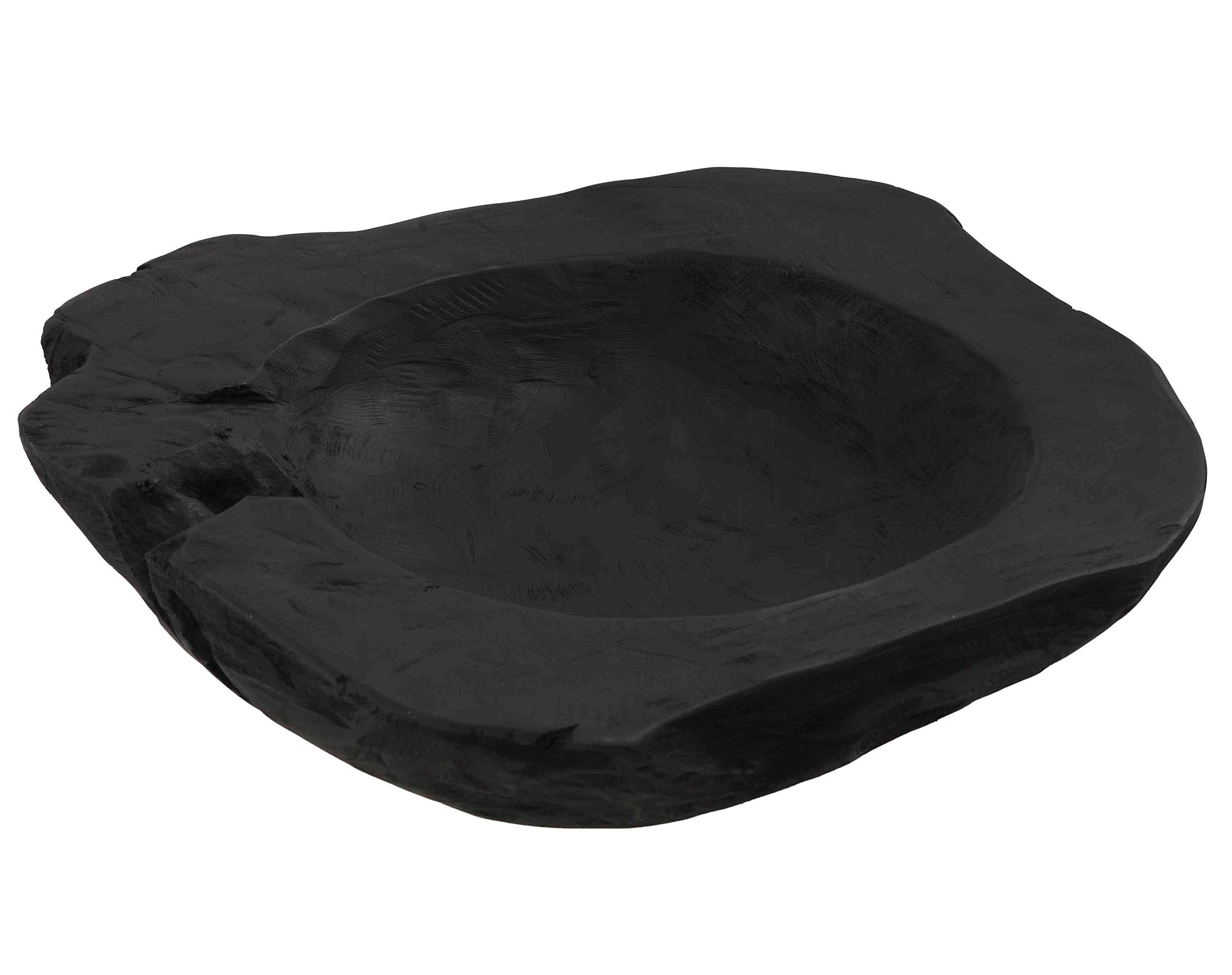 Bare Decor Lomax Wooden Decorative Bowl, Hand Made from Teak Root, Black, 15" | Amazon (US)