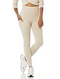 Core 10 Women's All Day Comfort High Waisted Side Pocket Yoga Leggings, Taupe, 1X, Label: 1X | Amazon (US)