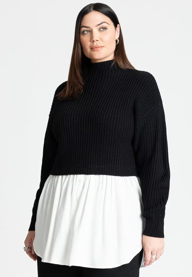 Twofer Skirted Sweater | Eloquii