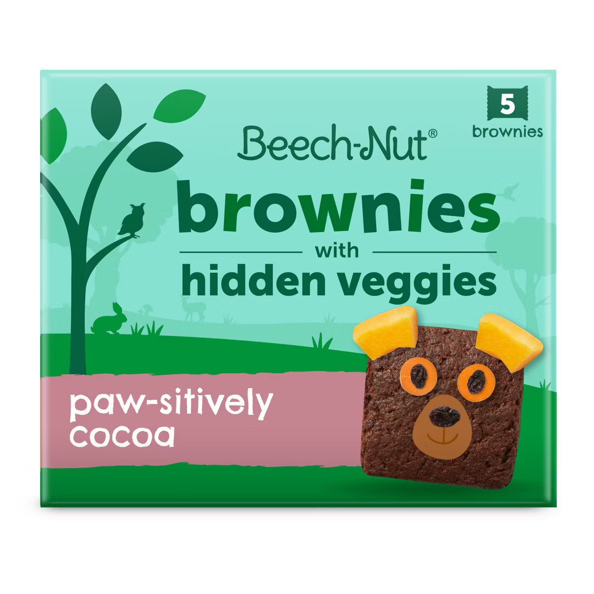 Beech-Nut Hidden Veggies Brownies Chocolate Toddler Snacks - 4.1oz/5pk | Target