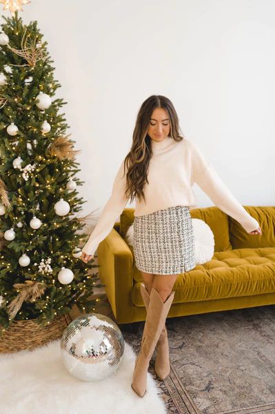 Drinks On Me Cream Sweater | She Is Boutique