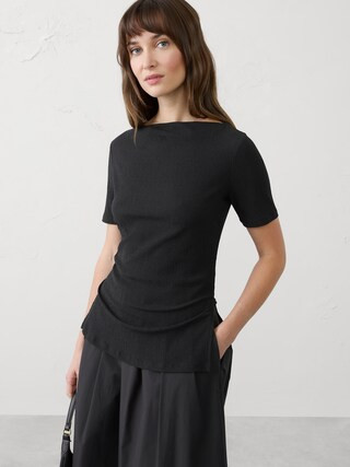 Crinkle Jacquard Top | Banana Republic Factory