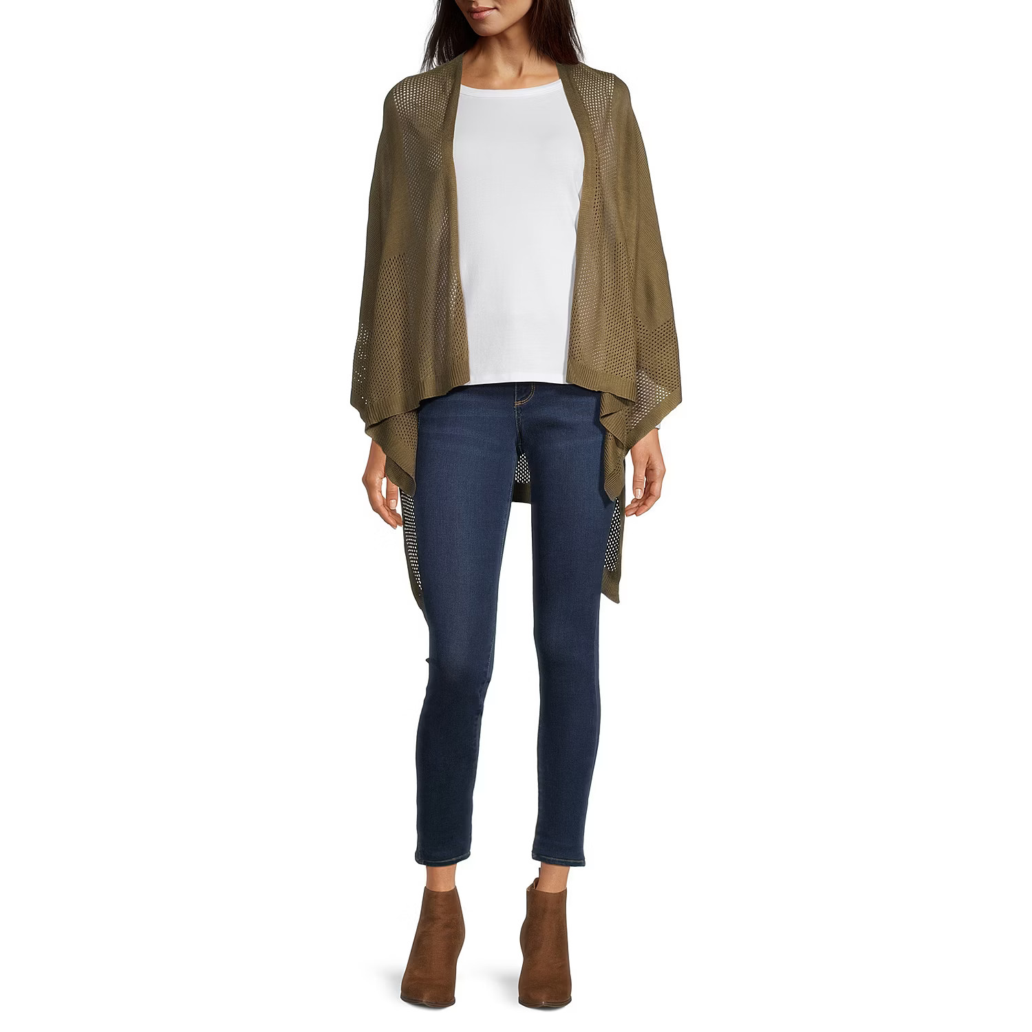 a.n.a Open Knit Ruana Wrap | JCPenney