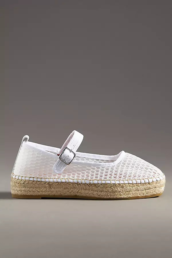 Maeve Netted Mary Jane Flats | Anthropologie (US)