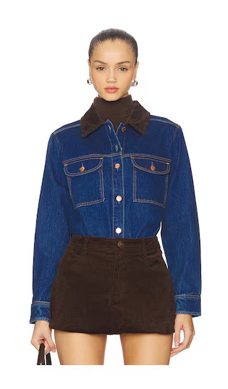 PISTOLA Devon Relaxed Shacket in Blue. - size M | Revolve Clothing (Global)