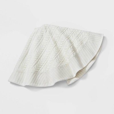 48" Cable Knit Christmas Tree Skirt Ivory - Wondershop™ | Target