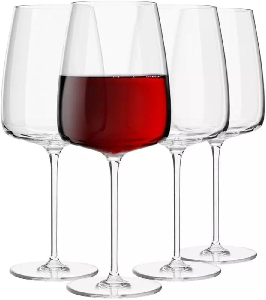 Krosno Red Wine Glasses, Set of 4, 20.3 oz, Modern Collection, Versatile and Durable Crystalline ... | Amazon (US)