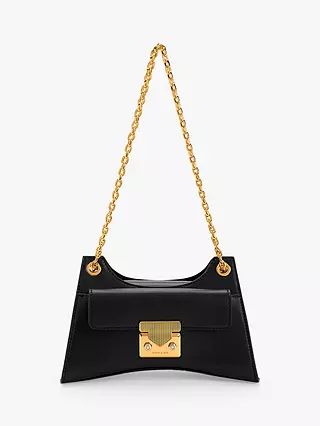 CHARLES & KEITH Eudora Sculptural Bag, Black | John Lewis (UK)