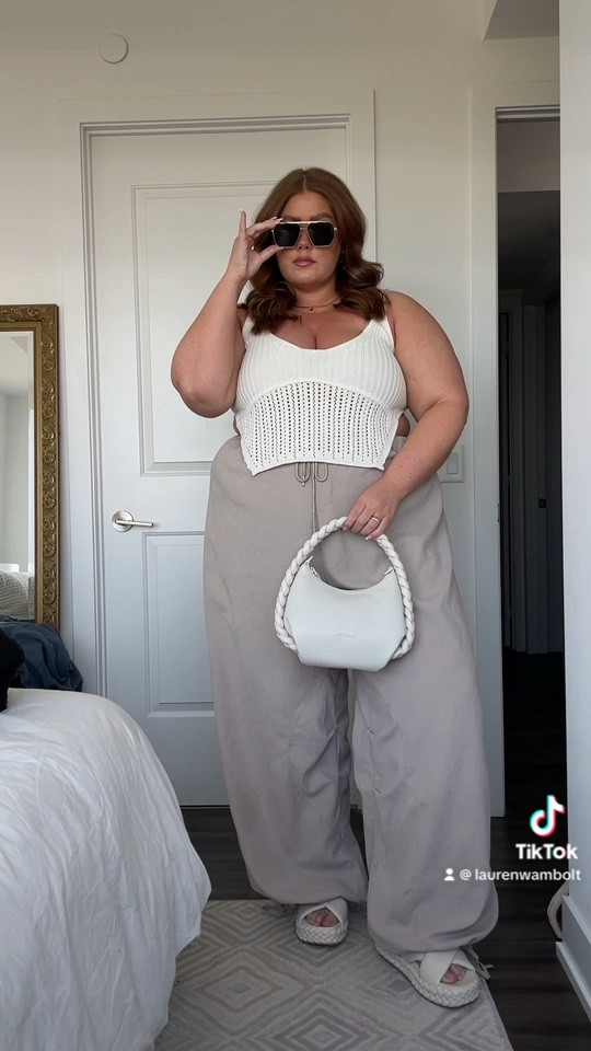 Found another great pair of plus size parachute pants! They have a soft suede like feel and have a super baggy leg (which I love). Also love the fact they have a drawstring angle cuff! 

Wearing a 2X in the top (bra friendly) and sizes up to a US 22 in the pants, which I’m happy I did.

Plus size street style, summer outfit, parachute pants, cargo pants

#LTKstyletip #LTKSeasonal #LTKcurves