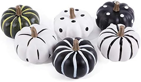 Mimacoo Artifical Pumpkins Set,Hand-Painted Mixed Colors Foam Pumpkins for Halloween Thanksgiving... | Amazon (US)