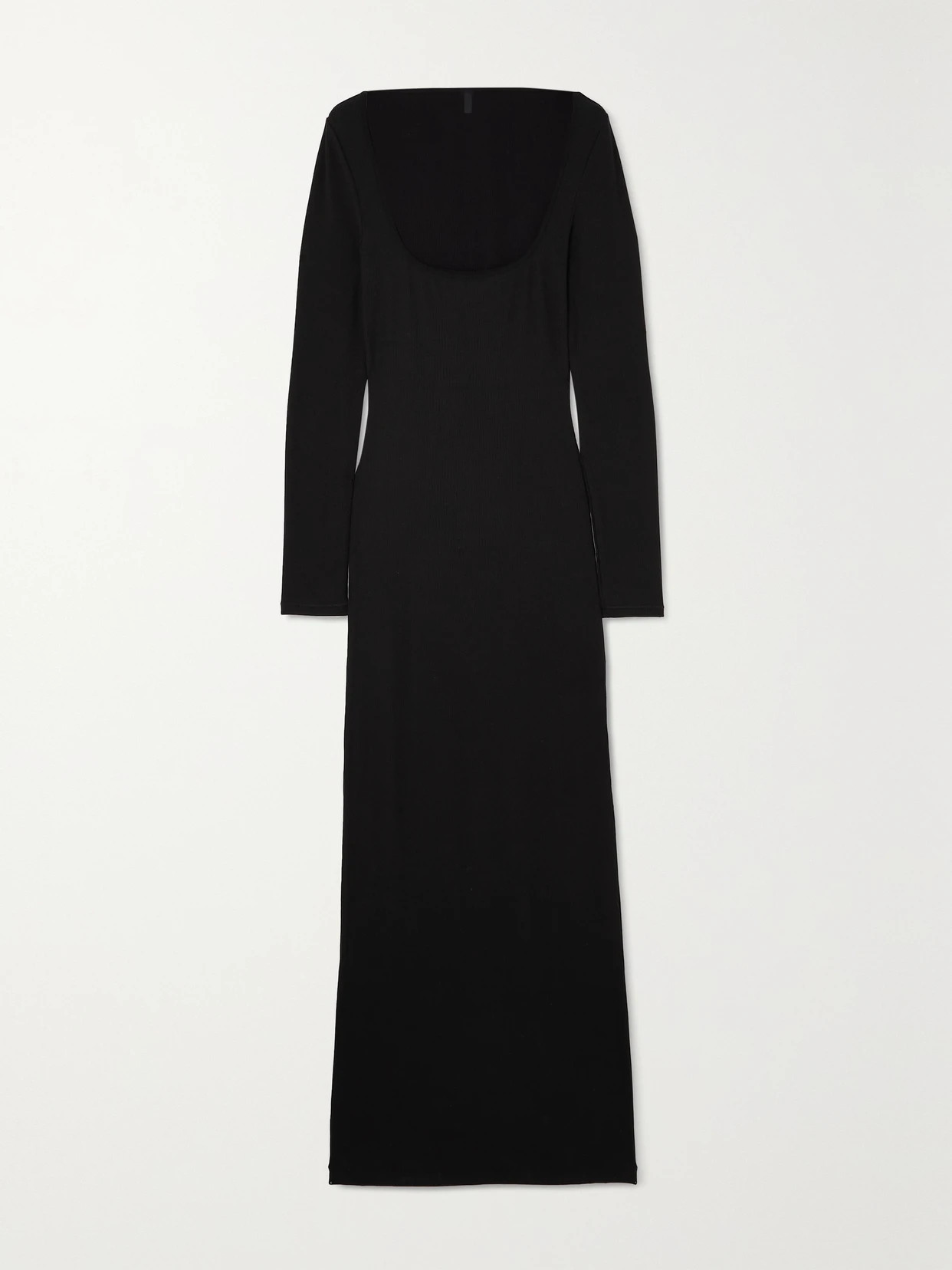 SKIMS - Soft Lounge Ribbed Stretch-modal Maxi Dress - Onyx | NET-A-PORTER (US)