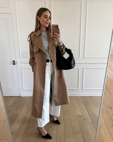 Long trench coat outfit (wearing a 4) 

#LTKfindsunder100 #LTKover40 #LTKstyletip