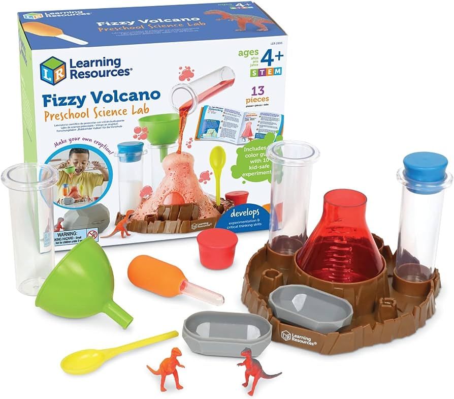 Learning Resources Fizzy Volcano Science Kit - 13 Pieces, Ages 4+, Preschool STEM Toys for Kids, ... | Amazon (US)