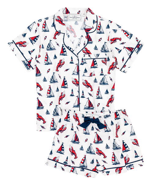 Lobster Buoy Drawstring Shorts Pajama Set | Kiel James Patrick
