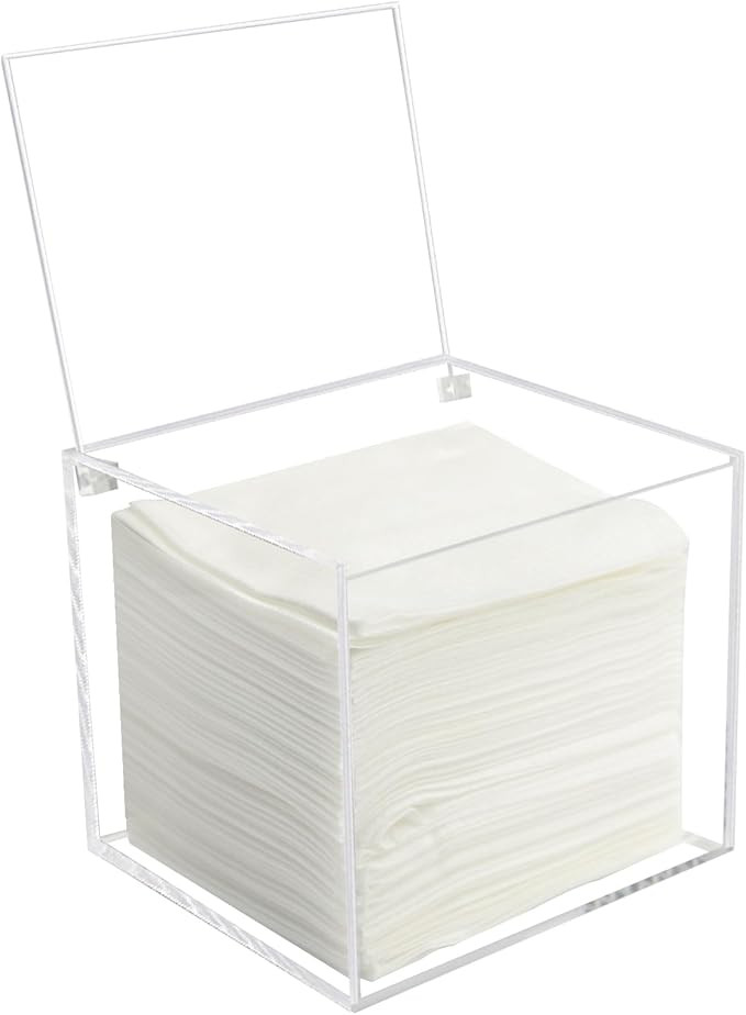 Disposable Face Towel Storage Box Compatible with Facial Towel XL, Acrylic Disposable Face Towele... | Amazon (US)