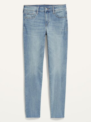 Mid-Rise Rockstar Super Skinny Cut-Off Ankle Jeans for Women | Old Navy (US)