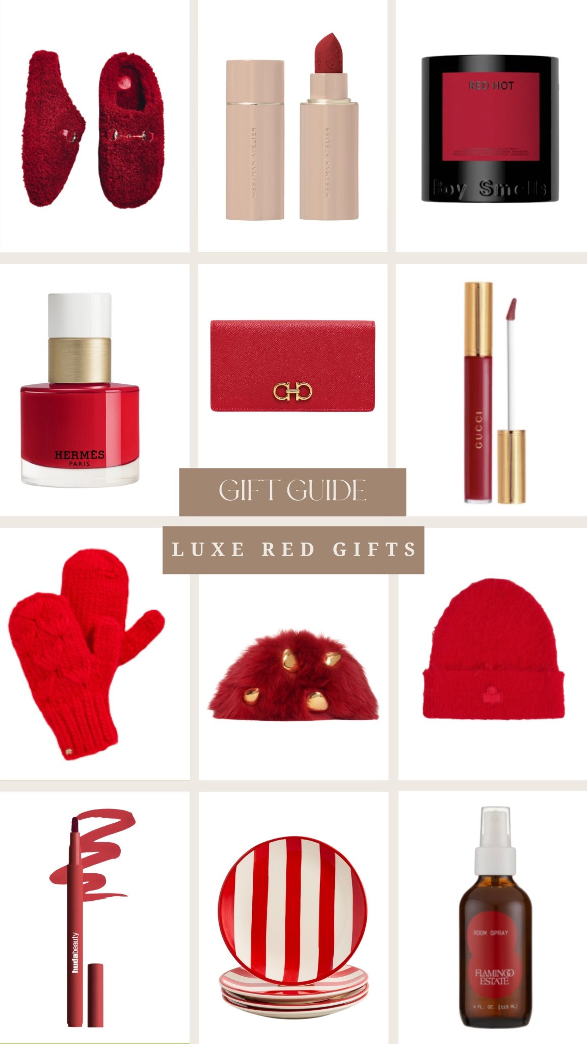 Luxe red gift guide! 

luxe gifts, gifts for her, gift guide, red gifts

#LTKGiftGuide