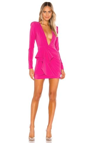 Michael Costello x REVOLVE Fena Mini Dress in Fuchsia from Revolve.com | Revolve Clothing (Global)