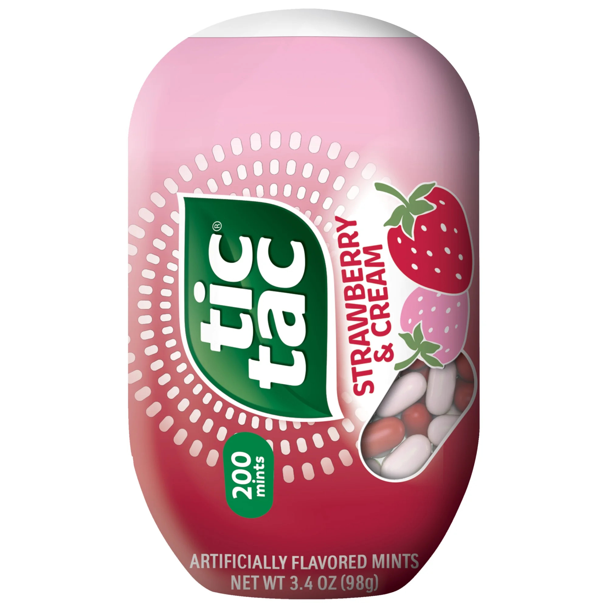 Tic Tac Strawberry & Cream Flavored Mints, On-The-Go Refreshment, 3.4 oz Bottle Pack | Walmart (US)