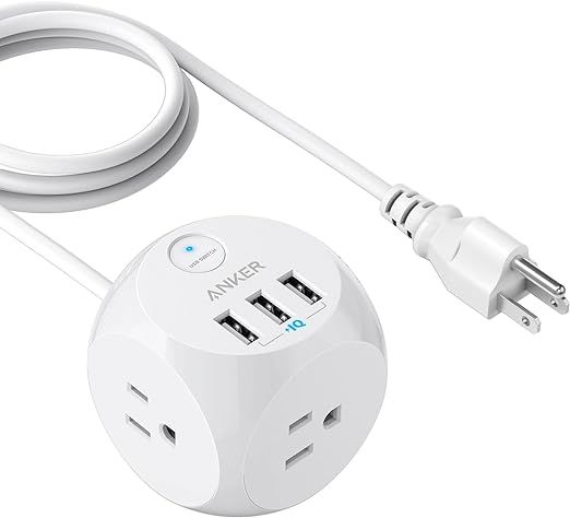 Anker USB Travel Power Strip, 321 Power Strip with 3 USB Charger Ports and 3 Outlets, Charging St... | Amazon (US)