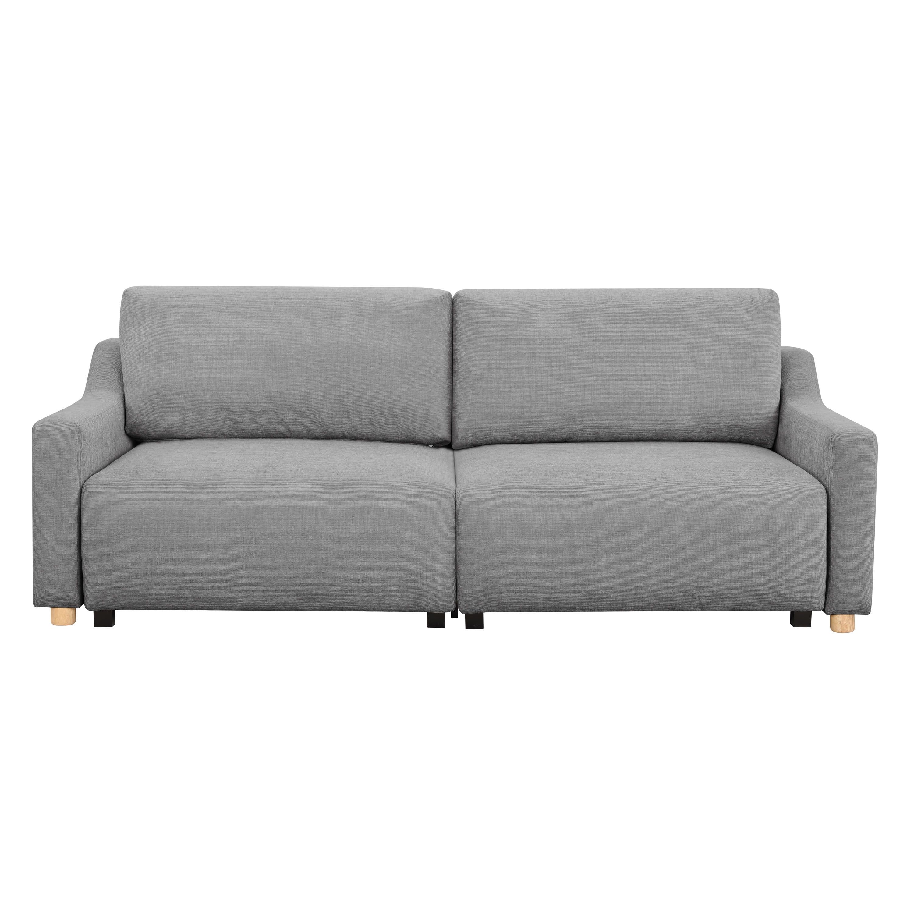 Serta Giles Modern Style Convertible Sofa, Gray Fabric | Walmart (US)