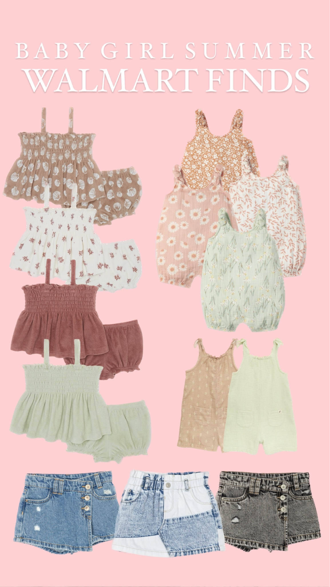 Walmart baby girl summer finds! #baby #babygirl #walmart #babygirlfashion

#LTKFind #LTKbaby #LTKSeasonal