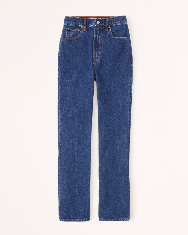 Ultra High Rise Ankle Straight Jean | Abercrombie & Fitch (US)
