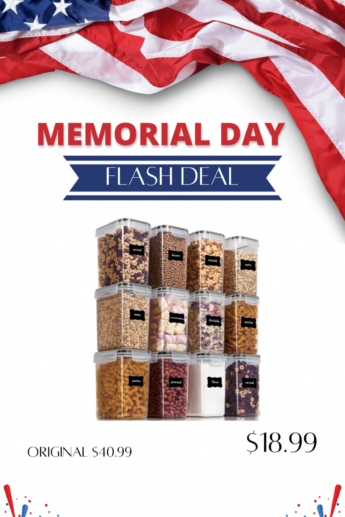 Memorial day sale
Flash sale 
Kitchen goods 
Organization 
Containers 
Walmart 

#LTKFindsUnder50 #LTKHome #LTKSaleAlert