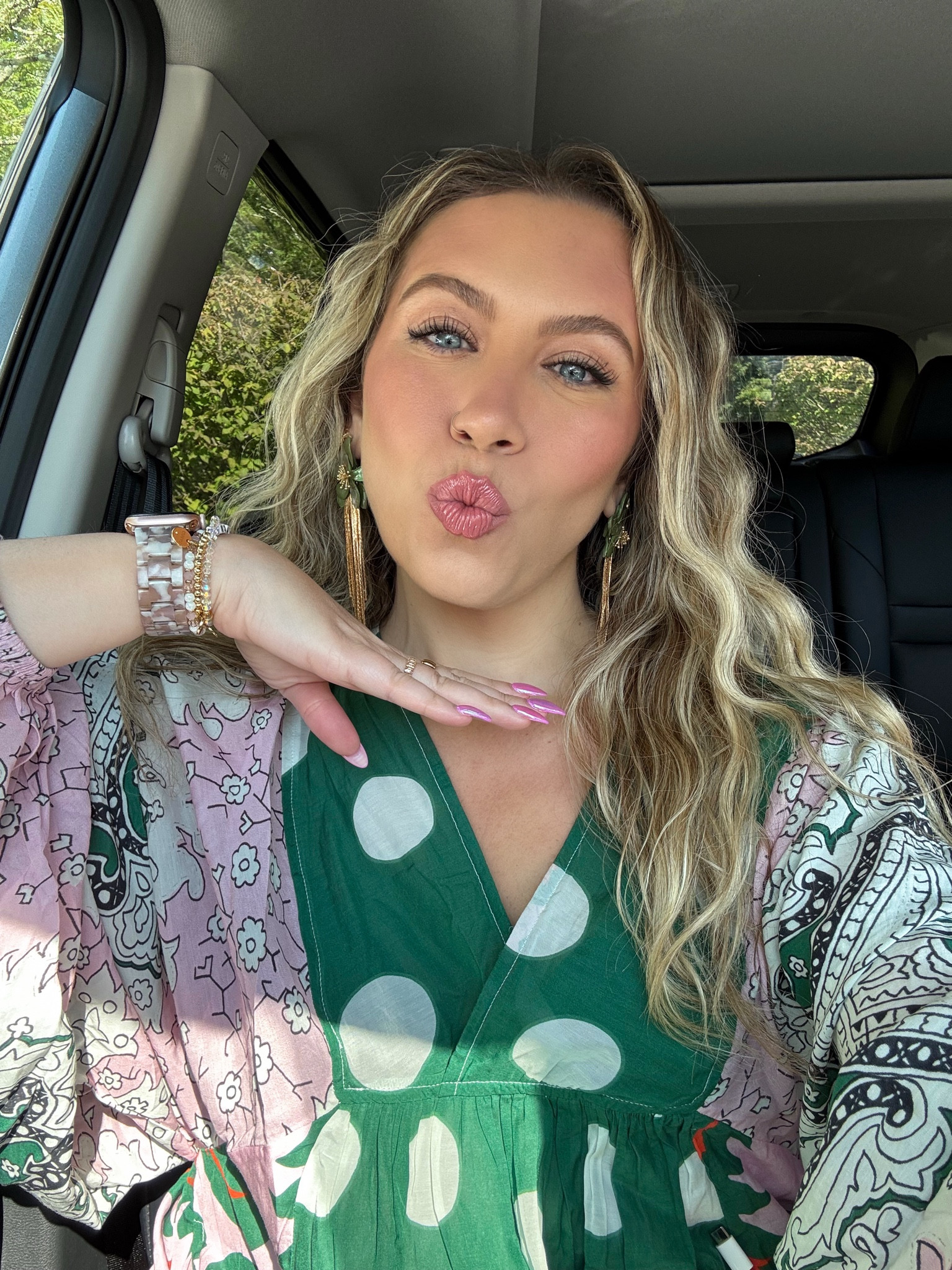 Fall outfit, flower earrings. boho maxi dress 

 #LTKSeasonal #LTKMidsize #LTKStyleTip