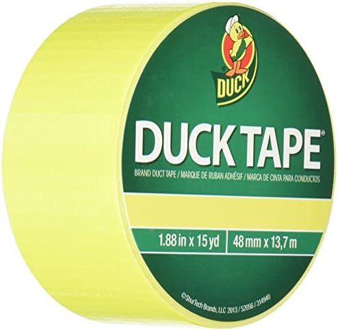 Duck - 1061070 Tape Colored Duct Tape, 1.88 in x 15 yd, Neon Yellow - 404015 | Amazon (US)