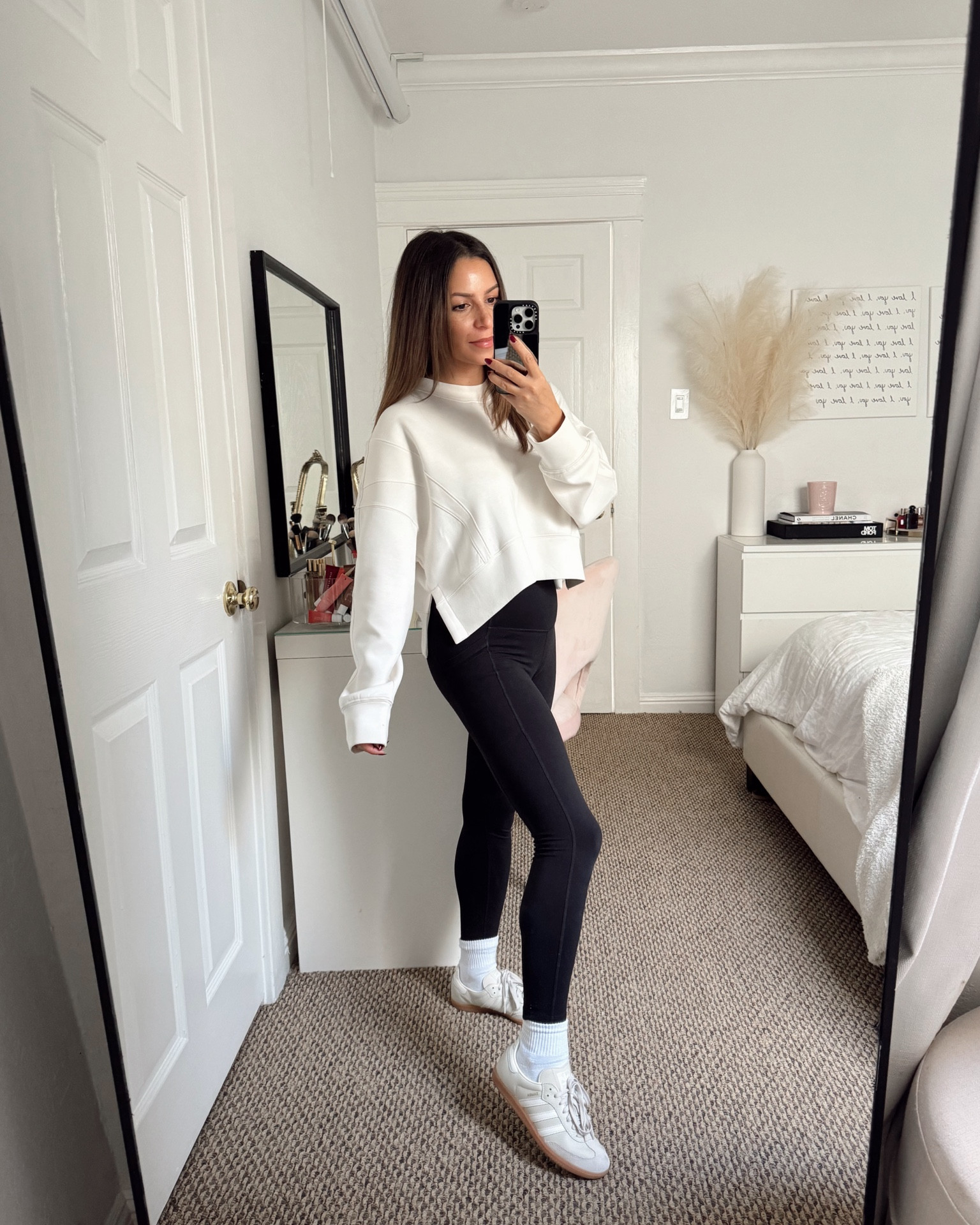 Travel outfit
Love these cropped sweatshirts from Abercrombie! They come in several colors and perfect for travel, running errands and workouts since they’re lightweight. 

Abercrombie cropped sweatshirt- small
Leggings- small short
Adidas samba sneakers

Petite, white sneakers, Abercrombie, athleisure, casual, activewear


#LTKstyletip #LTKActive #LTKtravel