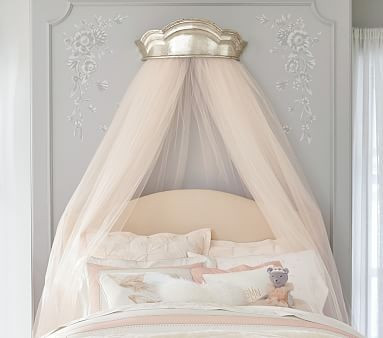 Monique Lhuillier Silver Cornice Canopy | Pottery Barn Kids