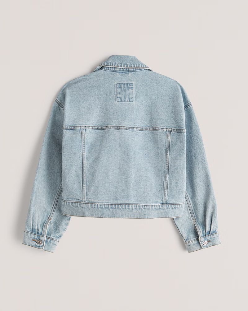 Cropped Boxy Denim Jacket | Abercrombie & Fitch (US)