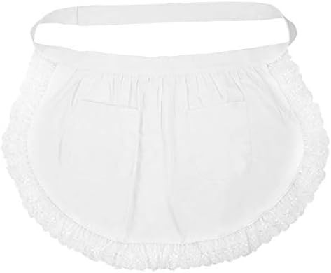 BESTONZON Women's Waist Apron with Pockets Lace Cotton Half Apron Kitchen Party Favors for Maid W... | Amazon (US)