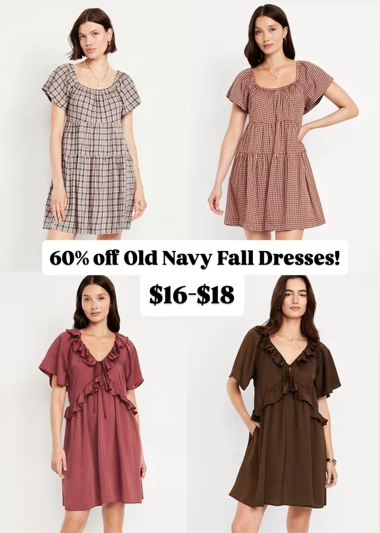 Old Navy Fall Dresses 60% off! 

#LTKFindsUnder50 #LTKSeasonal #LTKSaleAlert
