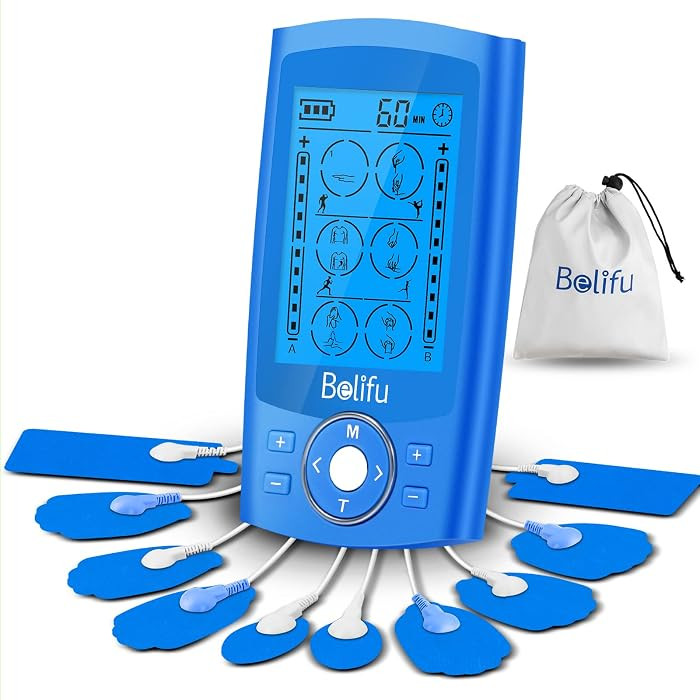 Belifu Dual Channel TENS EMS Unit 24 Modes Muscle Stimulator for Pain Relief Therapy, Electronic ... | Amazon (US)
