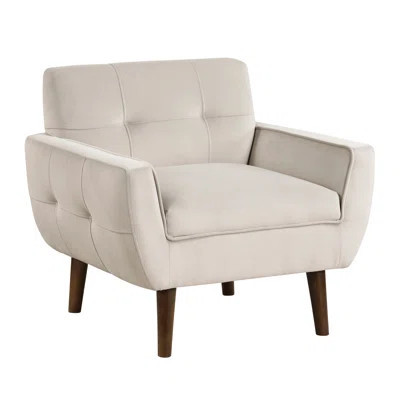 Velvet Upholstered Brown Accent Chair, 30" Package Width Contemporary Living Room Accent, Wrapped Foam | Wayfair North America