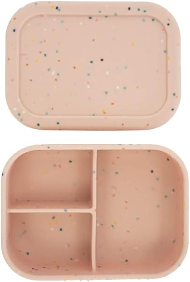 ava + oliver Silicone Bento Box - 3 Compartment Food Storage Container with Dividers and Lid (Gua... | Amazon (US)