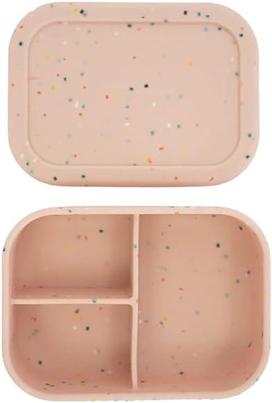 ava + oliver Silicone Bento Box - 3 Compartment Food Storage Container with Dividers and Lid (Gua... | Amazon (US)
