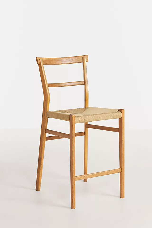 Oak Farmhouse Counter Stool | Anthropologie (US)