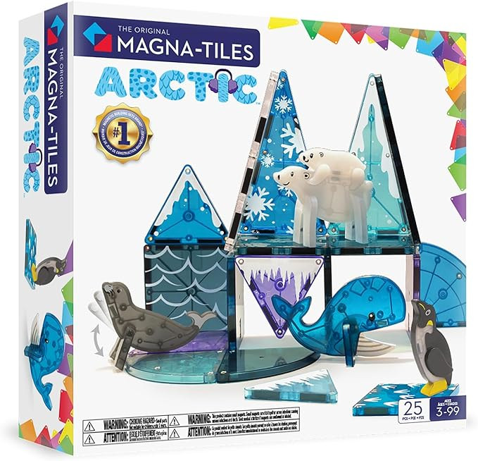 Magna-Tiles Arctic Animals 25-Piece Set - 3D magnetic building tiles, Clear Colours | Amazon (UK)