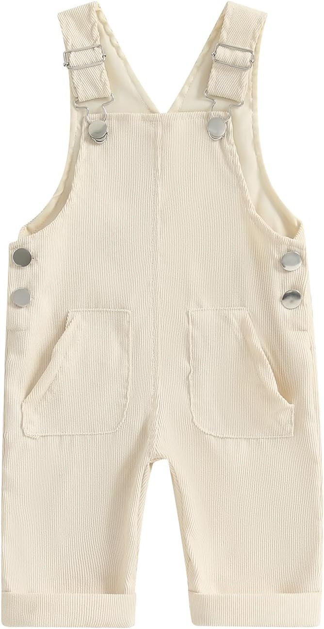 YOKJZJD Newborn Infant Baby Boy Girl Fall Winter Suspender Pants Overalls Corduroy Bib Pants Trou... | Amazon (US)