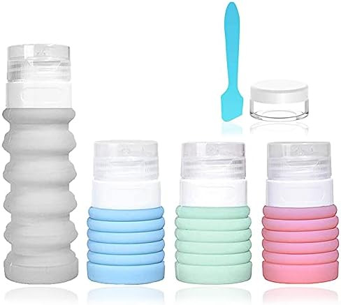 4-Color Travel Bottle Set Food-Grade Refillable Travel Containers,Collapsible Travel Accessories ... | Amazon (US)