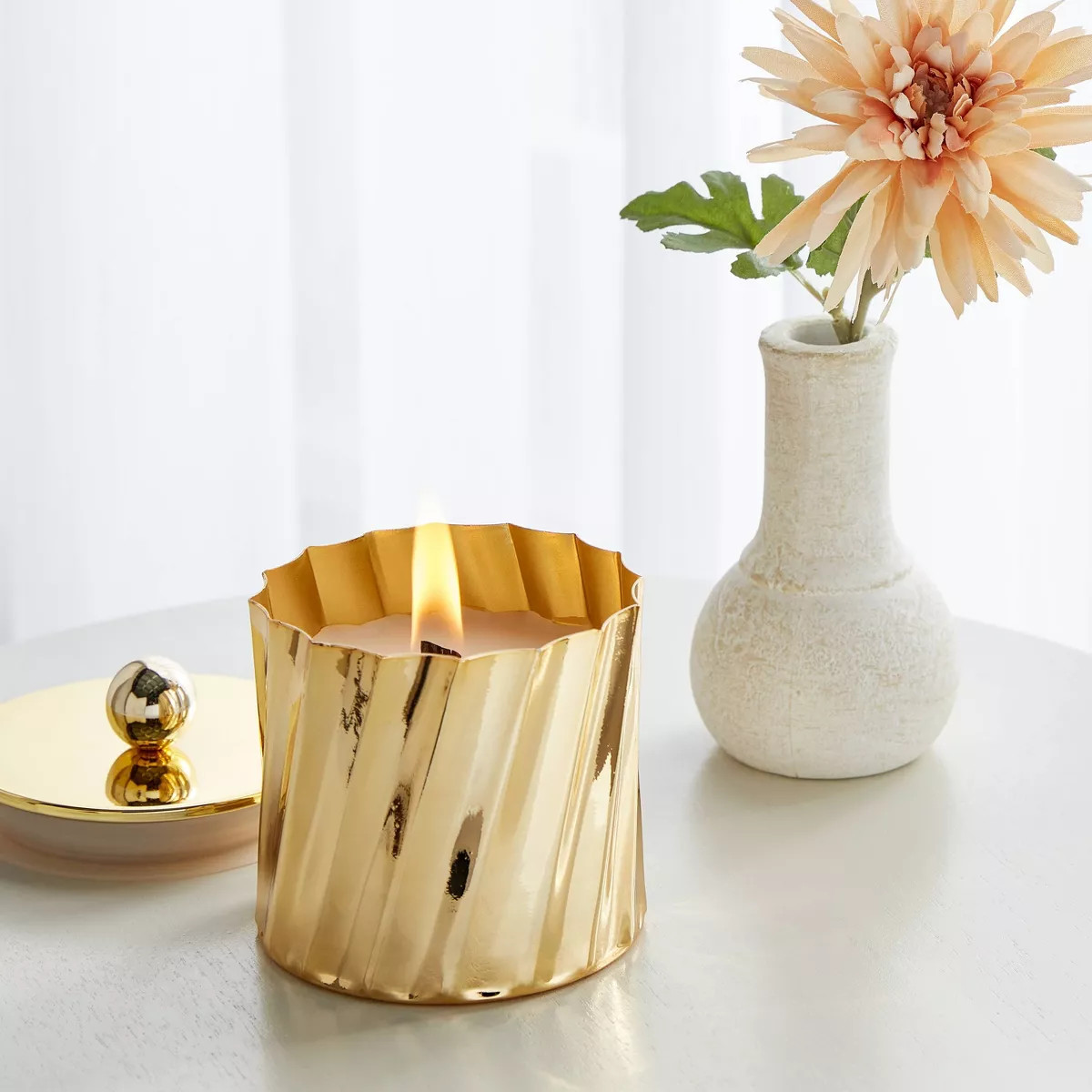 Wooden Wick Lidded Metal Forest Fir Candle 8oz - Threshold™ | Target