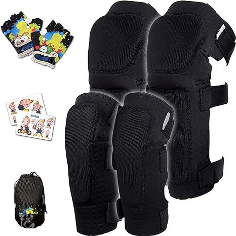 Simply Kids Knee and Elbow Pads with Bike Gloves - Comfortable Toddler Protective Gear Set for Ro... | Amazon (US)