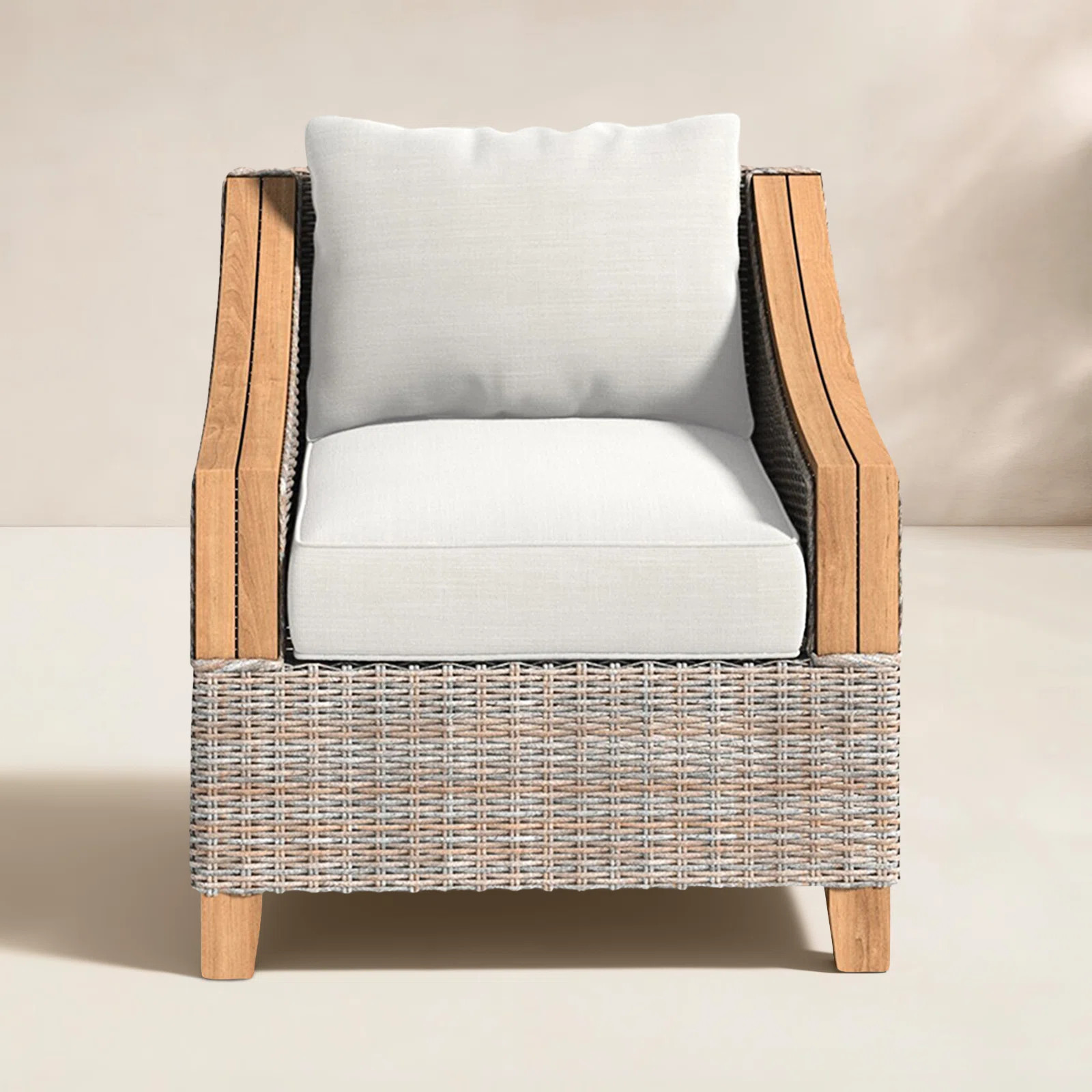 Carlton Teak Patio Chair with Sunbrella Cushions | Wayfair North America