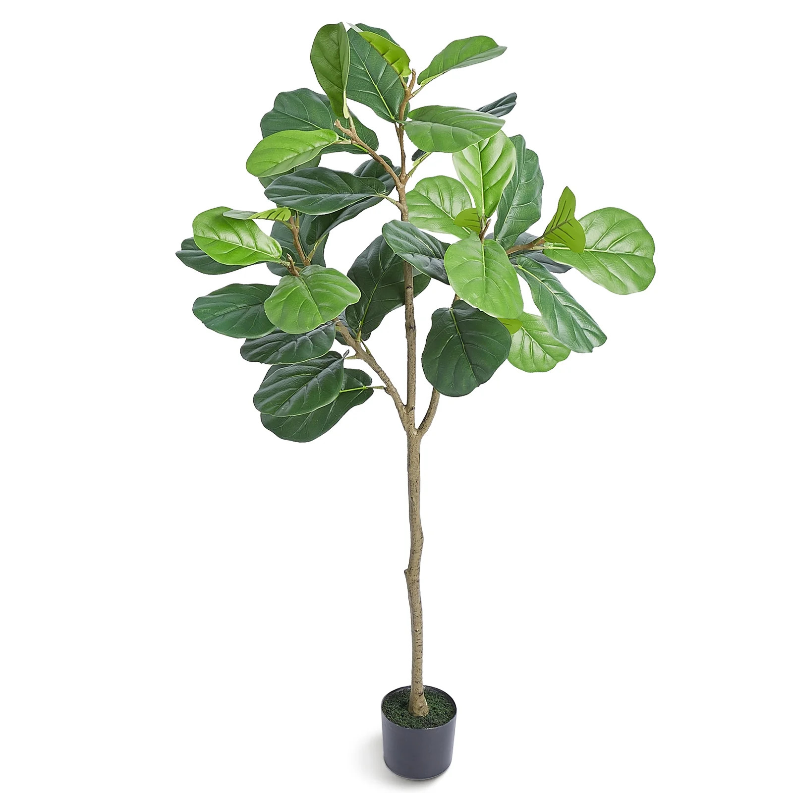 SKYSHALO 5ft Artificial Fiddle Leaf Fig Tree Indoor Outdoor Office Corner Decor - Walmart.com | Walmart (US)