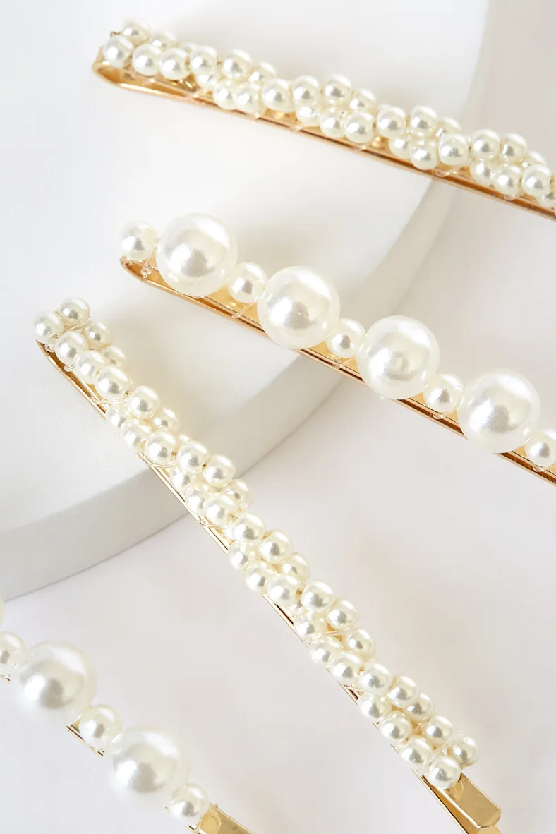 Exquisite Taste Gold and Pearl Hair Pin Set | Lulus