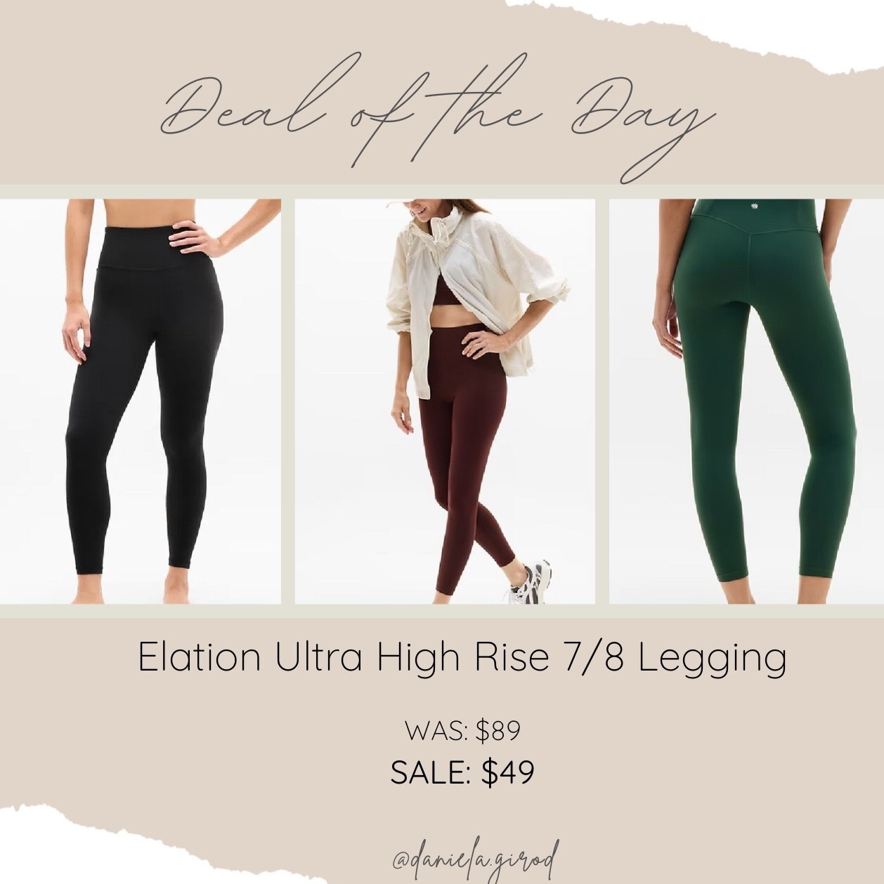 Deal of the Day - most loved Athleta leggings, Buttery-soft stretch with medium compression

#LTKstyletip #dealoftheday #athleisure #athleta #fitness #salefind #bestseller 


#LTKSaleAlert #LTKFindsUnder50 #LTKActive